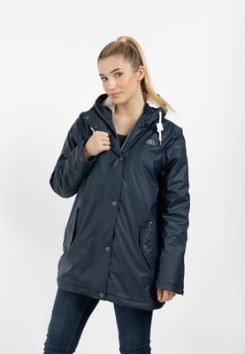 ICEBOUND Regenjacke mit Teddyfutter Damen Marine