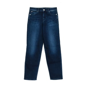 Lange getragen Effekt Denim Hosen 6Y5J90-5D25Z Frau