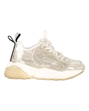 Stella McCartney Eclypse Klare Chunky Sneaker aus Weißem PVC