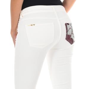 Lange Jeanshose mit schmal geschnittenem Saum 10DBF0475-B088 woman