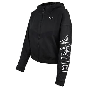Puma Reißverschluss up Frauen schwarzer Hoodie