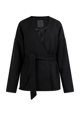 Dreimaster Übergangsjacke aus Wollgemisch Damen schwarz