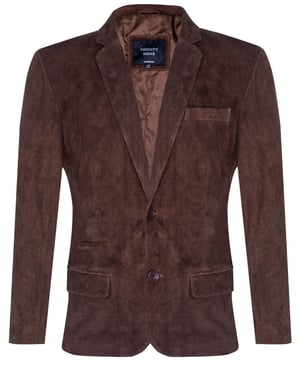 Blazer, Wildlederjacke, weicher italienischer Ledermantel