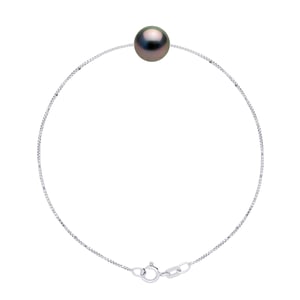Armband Love Links Link Venezianisch aus Silber 925, verziert mit einer echten Tahiti-Zuchtperle rund 9-10 mm