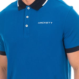 Kurzärmeliges Herren-Poloshirt mit Reverskragen in Kontrastfarbe HMX1005D