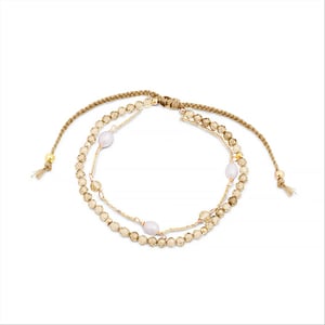 Luxenter-Armband, Metalllegierung mit champagnerfarbenen Zirkonia, 18K vergoldet