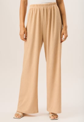 Strukturierte Pull-On-Hose mit weitem Bein