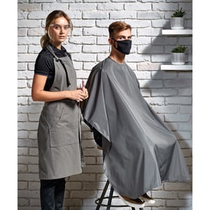 Premier - Friseurkittel, Wasserfest für Herren/Damen Unisex (Dunkelgrau)