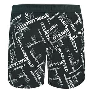 Karl Lagerfeld Paris Logo Schwarze Badehose