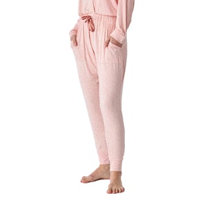 Damen-Pyjama mit bedrucktem Langarmshirt aus Modal JJB6