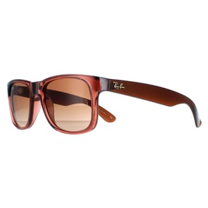 Ray-Ban Rectangle Unisex Transparent Hellbraun Braun Gradient Justin 4165