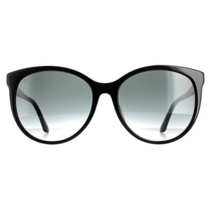 Gucci Round Womens Glänzend Schwarz Grau Gradient GG0729SA