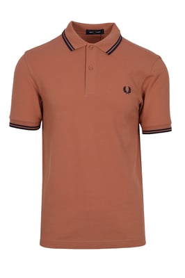 Fred Perry Twin Tipped Polohemd Lichtrost/Französisch Navy