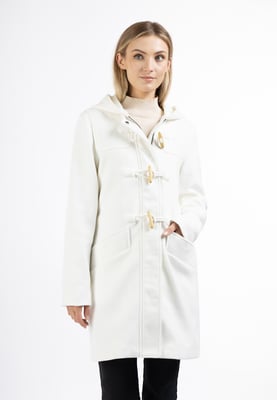 Dreimaster Dufflecoat aus Wollgemisch Damen Wollweiss