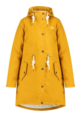 ICEBOUND Wattierter Regenmantel Damen Senf