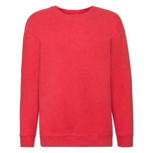 Fruit of the Loom - "Premium" Sweatshirt Überschnittene Schulter für Kinder (Rot)