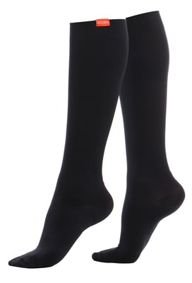 VIM&VIGR - Baumwollsocken mit abgestufter Kompression 20-30 mmhg für Männer und Frauen - Schwarz