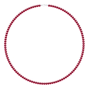 Halskette aus echten Süßwasser-Zuchtperlen, halbrund, 6–7 mm
