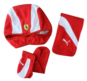 Puma Ferrari Mini Cats Rosso Corsa Fäustlinge Schalhut Kinder Set 761191 01 KB11