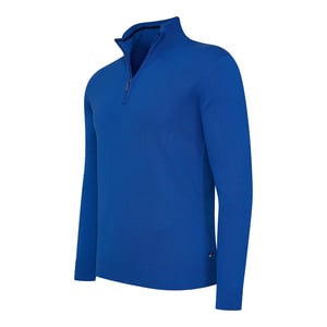 Cappuccino Italia Bergamo Zip Pullover für Herren. Der Pullover besteht aus 50% Baumwolle und 50% Polyester und hat eine normale Passform. Der Pullover hat einen Stehkragen, der je nach Geschmack mit einem Reißverschluss geöffnet oder geschlossen werden kann. Marke: Cappuccino ItaliaModellname: Bergamo Zip Pullover (mit Hemdkragen)Kategorie: Pullover für HerrenMaterialien: Baumwolle, AcrylFarbe: Königsblau, Weiß