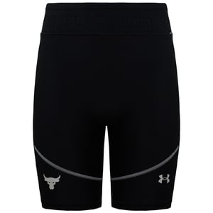 Under Armor Project Rock Heatgear Black/Beige Womens Bike Shorts 1366005 001