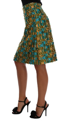 Jupe fourreau droite en jacquard multicolore Dolce & Gabbana pour femme