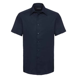 Russell Collection - Hemd für Herren kurzärmlig (Leuchtend Navy-Blau)