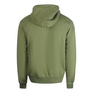 Off-White Helvetica Logo Slim Fit Grüner Kapuzenpullover