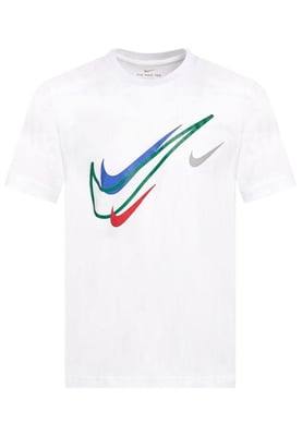 Nike Herren Court Swoosh Logo T-Shirt in Weiß