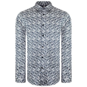 Ted Baker Capua Mens White/Navy Ditsy Blumenhemd