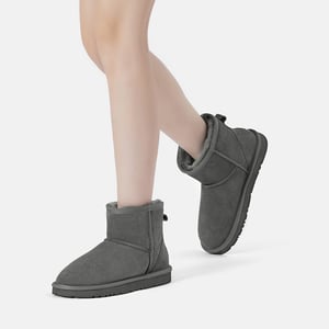 EVER AU Damen Leder Kurzstiefel - Ostrich