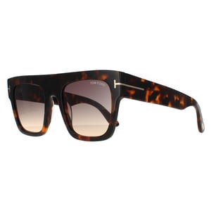 Tom Ford Square Womens Dark Havana Smoke Gradient
