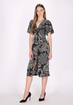 Dreimaster Kleid Damen Schwarz Weiss