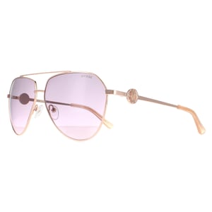 Guess Aviator Damen Glänzend Rose Gold Bordeaux Farbverlauf GF6140