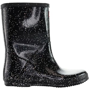 Hunter Giant Glitter Kinder-Gummistiefel in Schwarz