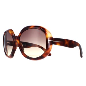 Tom Ford Rund Damen Dunkel Havanna Rauch Gradient Georgia 02 FT1011