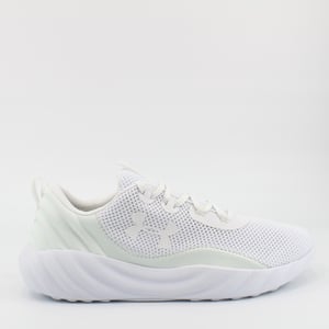 Unter Armour aufgeladen wird weißes Textil Mens Lace Up Trainer 3022038 101