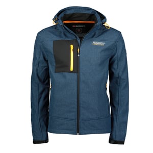 Geografische Norwegen-Jacke für Herren. Die Jacke ist aus hochwertigem Polyester gefertigt und hat ein warmes Innenfutter.  Marke: Geographical NorwayModellname: Softshell Jacke TorefactKategorie: Softshell Jacke HerrenMaterialien: PolyesterFarbe: blau