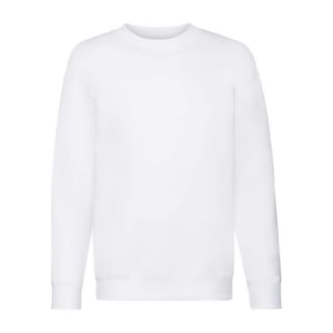 Fruit of the Loom - "Premium" Sweatshirt Überschnittene Schulter für Kinder (Weiß)