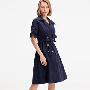 Trenchcoat-Kleid aus Baumwolle