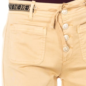 Kurze Hose mit gesäumtem Boden und Gürtelschlaufen LWB001 Damen