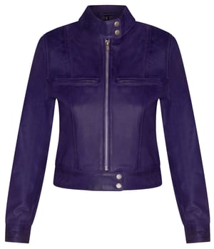 Schlichte Damen-Motorrad-Bikerjacke aus Leder – Braga