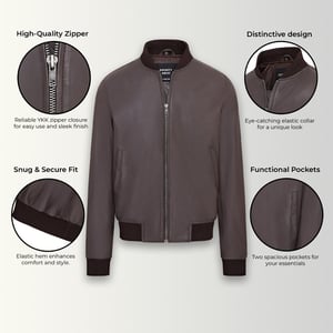 MA-1 Varsity Bomberjacke aus weichem Leder f�r Herren