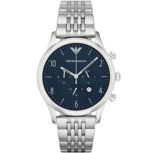 Emporio Armani AR1942 Blaues Zifferblatt Chronograph Herrenuhr