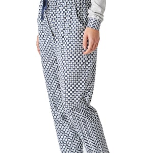 JJBEP1600 Damen-Pyjama aus Baumwolle mit langen Ärmeln
