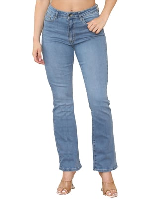Enzo | Womens Bootcut Jeans - Hellblau