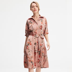 Hemdkleid mit Blumendruck