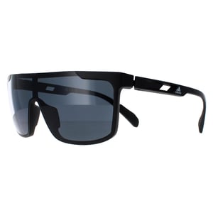Adidas Shield Mens Matte Schwarz Rauch Polarisiert SP0020