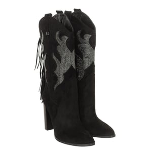 Damenstiefel mit spitzem Absatz aus Wildleder FL8MRAESU11