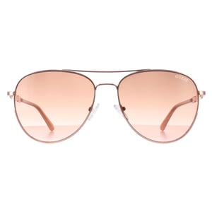 Guess Aviator Womens Glänzend Rose Gold Braun Gradient GF6143